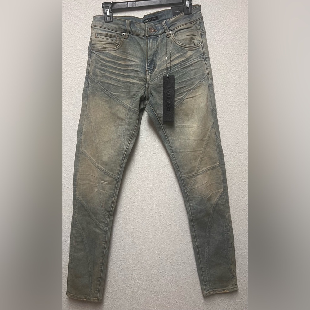 Embellished NYC jeans Men’s 28x30 NWT Distressed Retail $110